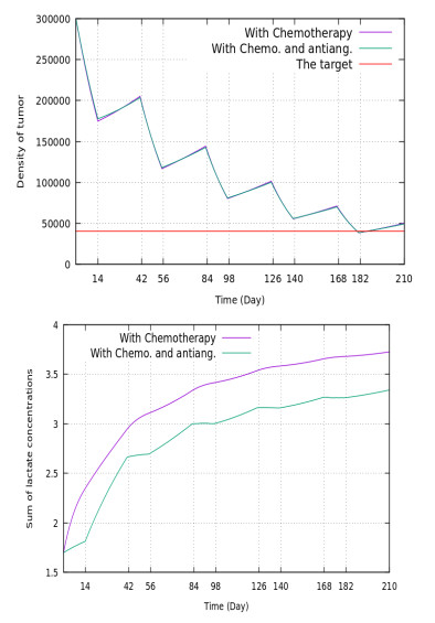 Optimal control of therapies on a tumor growth model with brain lactate ...