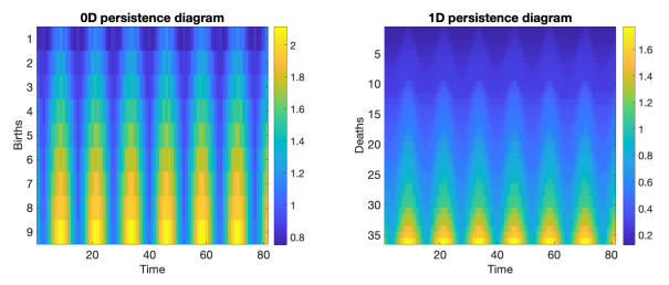 Dynamic topological data analysis of functional human brain networks
