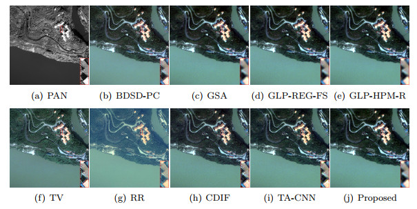 An anisotropic variational pansharpening model with adaptive coefficients