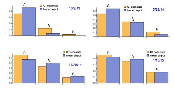 A dynamic model of CT scans for quantifying doubling time of ground ...